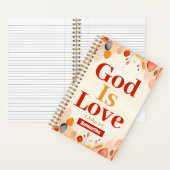 Gepersonaliseerde God Is Love Boho Christelijke Da Notitieboek (Binnen)