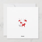 Gepersonaliseerde God jul! Christmas Dala Paard Feestdagenkaart (Achterkant)