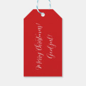 Gepersonaliseerde God jul! Dala Horse Cadeaulabel (Achterkant)