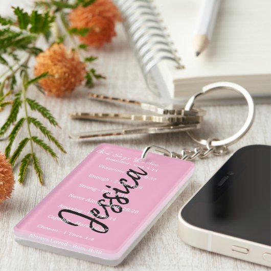 Gepersonaliseerde God zegt dat je bent, Schriften Sleutelhanger (Voorkant Rechts)