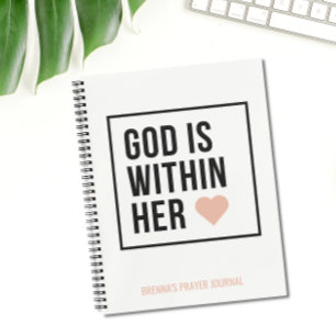 Gepersonaliseerde God zit in haar hart Christelijk Notitieboek