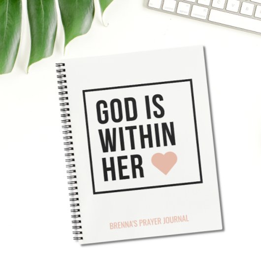 Gepersonaliseerde God zit in haar hart Christelijk Notitieboek