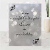 Gepersonaliseerde goddochter Birthday Kaart (Voorkant)