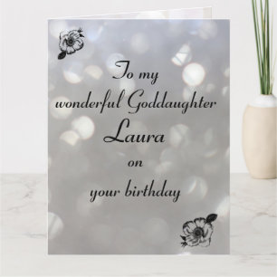 Gepersonaliseerde goddochter Birthday Kaart