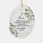 Gepersonaliseerde godfather belooft godchild keram keramisch ornament (Rechts)