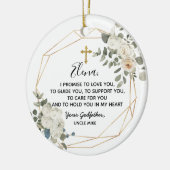 Gepersonaliseerde godfather belooft godchild keram keramisch ornament (Links)