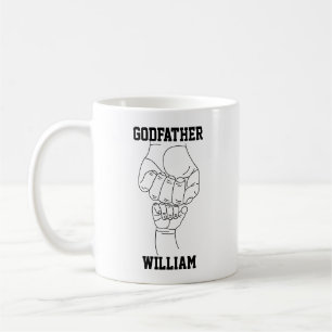 Gepersonaliseerde Godfather Custom Gift van Godson Koffiemok