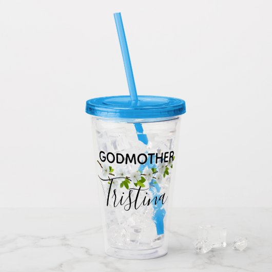 Gepersonaliseerde Godmoeder Cup Acryl Drinkbeker (Voorkant ijs)