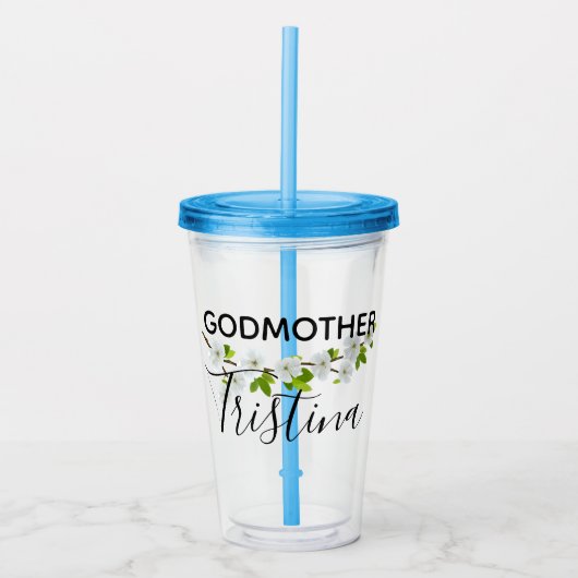 Gepersonaliseerde Godmoeder Cup Acryl Drinkbeker (Voorkant)