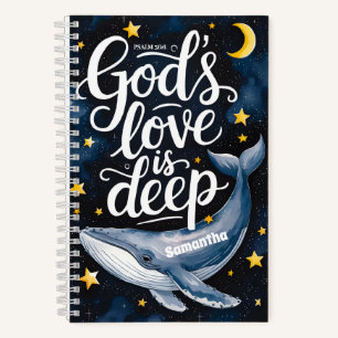 gepersonaliseerde God's Love is Deep Christelijk J Notitieboek