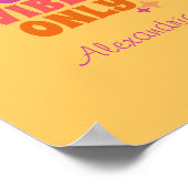 Gepersonaliseerde goede vibes geel poster (Hoek)