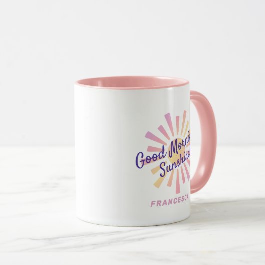 Gepersonaliseerde Goedemorgen Zonneschijn Kinder p Mok (Voorkant rechts)