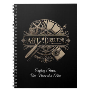 Gepersonaliseerde  Gold Art Director Spiral Notitieboek