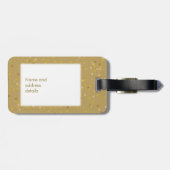 Gepersonaliseerde Gold Dust Confetti Mr. en Mrs. Bagagelabel (Achterkant horizontaal)