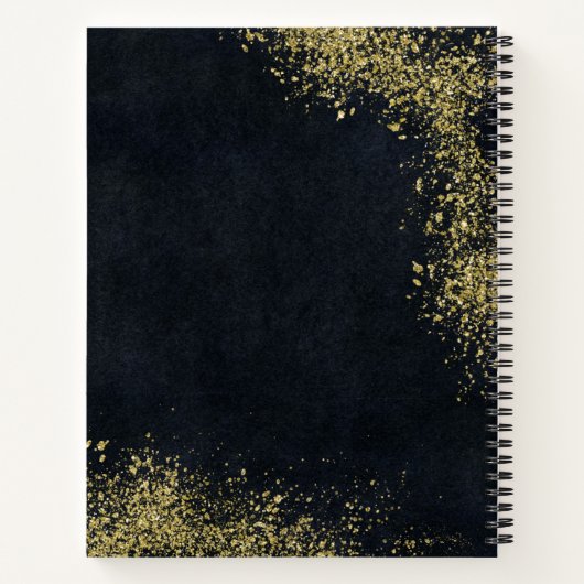 Gepersonaliseerde Gold Dust Mindfulness Notitieboek (Achterkant)