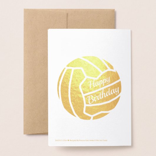 Gepersonaliseerde Gold Foil Netball Verjaardag Kaa Folie Kaarten (Met envelop)