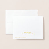 Gepersonaliseerde Gold Foil Note Kaart (Met envelop)