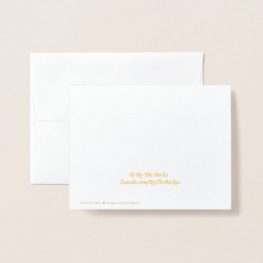 Gepersonaliseerde Gold Foil Note Kaart (Met envelop)