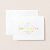 Gepersonaliseerde Gold Foil Note Kaart (Voorkant met envelop)