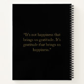 Gepersonaliseerde Gold Print Dankbaarheid Dagboek Notitieboek (Achterkant)