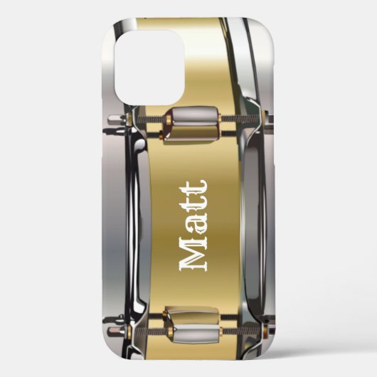 Gepersonaliseerde Gold Snare Drum Case-Mate iPhone Case (Achterkant)