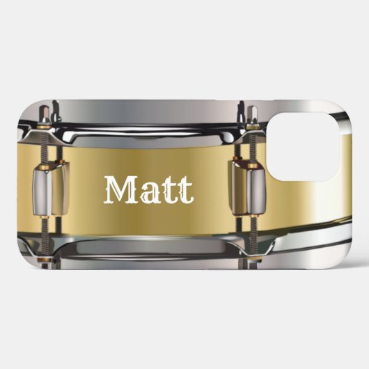 Gepersonaliseerde Gold Snare Drum Case-Mate iPhone Case (Achterkant (horizontaal))