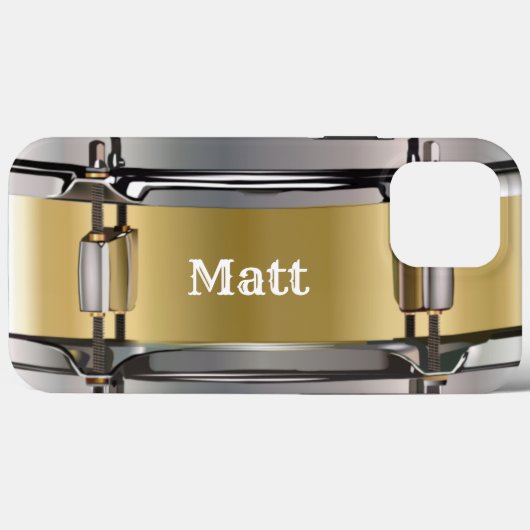 Gepersonaliseerde Gold Snare Drum Case-Mate iPhone Case (Achterkant (horizontaal))