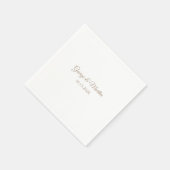 Gepersonaliseerde Golden 50th Wedding Jubileum Par Servet (Hoek)