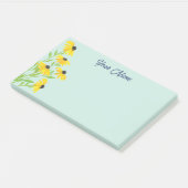 Gepersonaliseerde Golden Black Eyed Susan bloemen Post-it® Notes (Schuin)