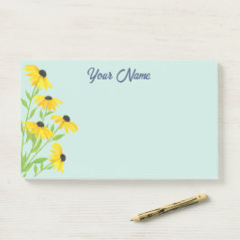 Gepersonaliseerde Golden Black Eyed Susan bloemen Post-it® Notes