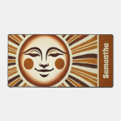 Gepersonaliseerde Golden Boho Sun Gift Bureaumat (Voorkant)