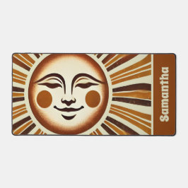 Gepersonaliseerde Golden  Boho Sun Gift Bureaumat