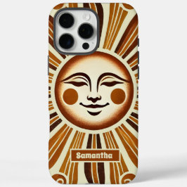 Gepersonaliseerde Golden  Boho Sun Gift iPhone 16 Pro Max Hoesje