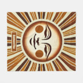 Gepersonaliseerde Golden  Boho Sun Gift Fleece Deken (Voorkant (Horizontaal))