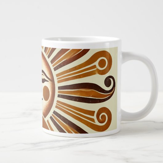 Gepersonaliseerde Golden  Boho Sun Gift Mok (Rechts)