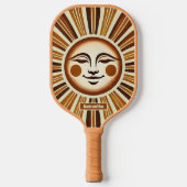 Gepersonaliseerde Golden  Boho Sun Gift Pickleball Paddle (Voorkant)