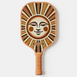 Gepersonaliseerde Golden  Boho Sun Gift Pickleball Paddle