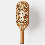 Gepersonaliseerde Golden  Boho Sun Gift Pickleball Paddle (Links)