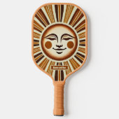 Gepersonaliseerde Golden  Boho Sun Gift Pickleball Paddle (Achterkant)