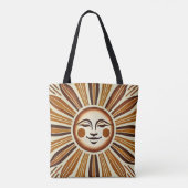 Gepersonaliseerde Golden  Boho Sun Gift Tote Bag (Achterkant)