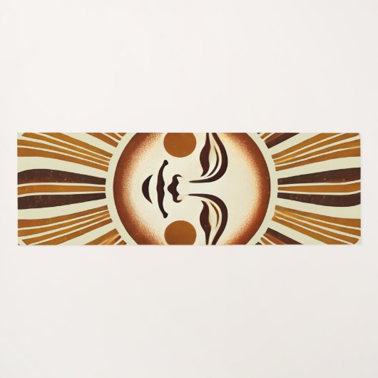 Gepersonaliseerde Golden  Boho Sun Gift Yogamat (Achterkant (horizontaal))