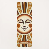 Gepersonaliseerde Golden  Boho Sun Gift Yogamat (Voorkant)