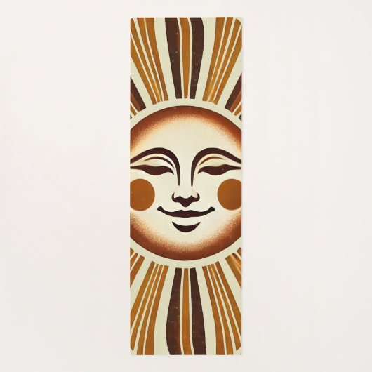 Gepersonaliseerde Golden  Boho Sun Gift Yogamat (Achterkant)