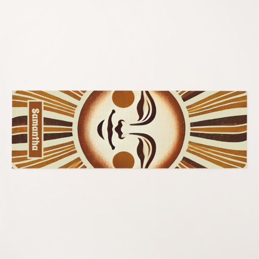 Gepersonaliseerde Golden  Boho Sun Gift Yogamat (Voorkant (horizontaal))