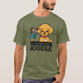 Gepersonaliseerde Golden Doodle Dog Artist Mannen T-shirt (Voorkant)