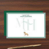 Gepersonaliseerde Golden Doodle Note Monogram Briefpapier