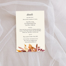 Gepersonaliseerde Golden Fall Leaves Wedding
