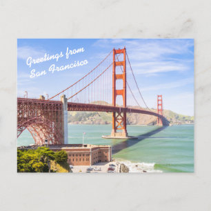 Gepersonaliseerde Golden Gate Bridge-landschapsfot Briefkaart