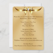 Gepersonaliseerde Golden Jubileum Uitnodiging Kaar (Achterkant)