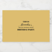 Gepersonaliseerde Golden Party Likeurfles Etiket (Enkel label)